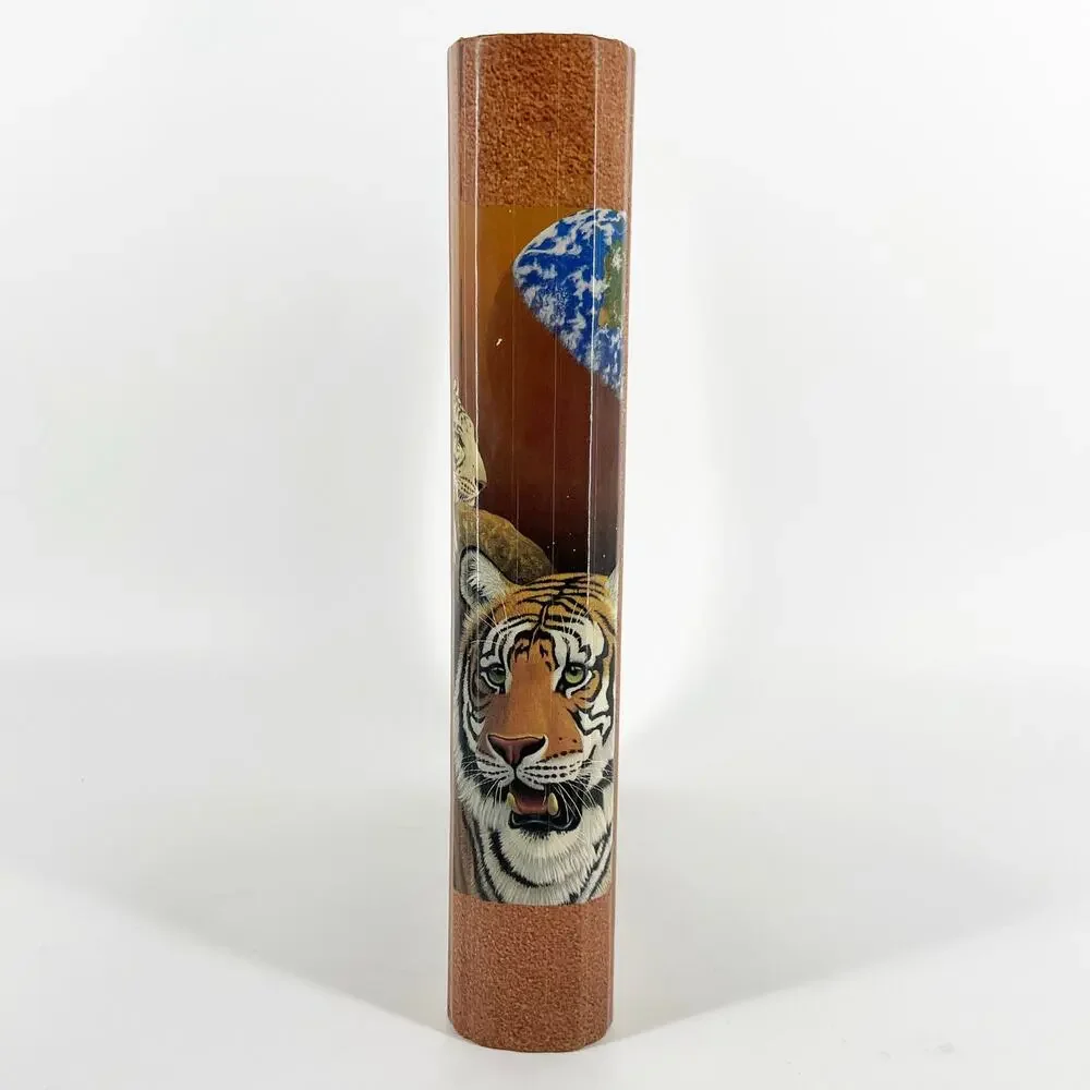 90s Stuart Hall tiger conservation 3 ring binder 1990s vintage
